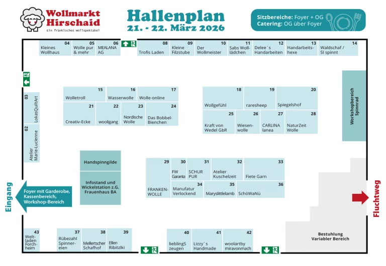 Hallenplan Wollmesse Hirschaid